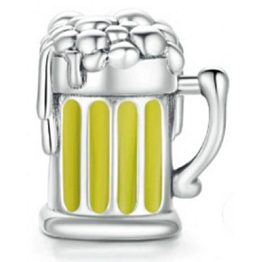 Prívesok Striebro 925 Pivo, korálik na náramok, jedlo a pitie