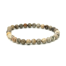 Celestin chryzantéma náramok elastický prírodný kameň, guľôčka 6 mm / 16 - 17 cm