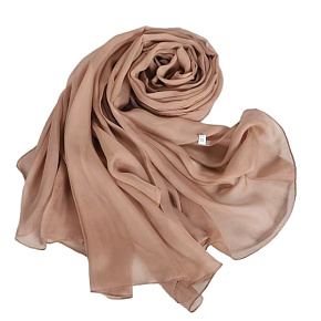 Luxusní hedvábný šátek ze 100% morušového hedvábí XXL 180 × 110 cm – Cappuccino Luxusní hedvábný šátek ze 100% morušového hedvábí XXL 180 × 110 cm – Cappuccino