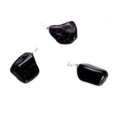 Turmalín / Skoryl Troml prívesok prírodný kameň, 2,2-3 cm, 1 kus, strážca dobrej nálady