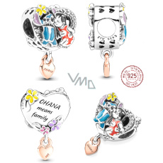 Prívesok Striebro 925 Disney Lilo & Stitch - Ohana, rodina, korálik na náramok