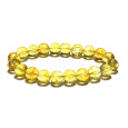 Citrín náramok elastický prírodný kameň, guľôčka 10 mm / 19 cm, kameň hojnosti, úspechu