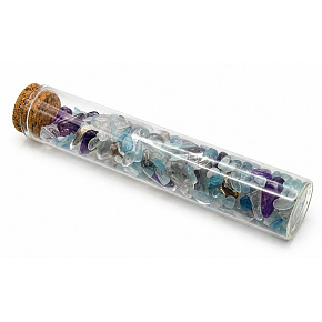 Harmonizační tyčinka do vody – Čistota – Jasná mysl, Křišťál • Akvamarín • Ametyst, 15 x 3 cm