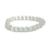 Selenit/Alabaster náramok elastický prírodný kameň, guľôčka 8 mm / 16 - 17 cm, anjelská energia