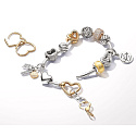 Charm Striebro 925 Priateľstvo 3v1, prívesok na náramok priateľstva