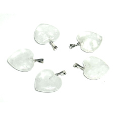 Krištáľové srdce prívesok prírodný kameň 20 mm, kameň kamene