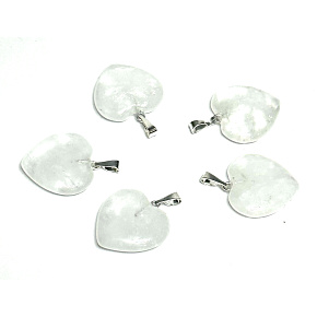 Krištáľové srdce prívesok prírodný kameň 20 mm, kameň kamene Krištáľové srdce prívesok prírodný kameň 20 mm, kameň kamene