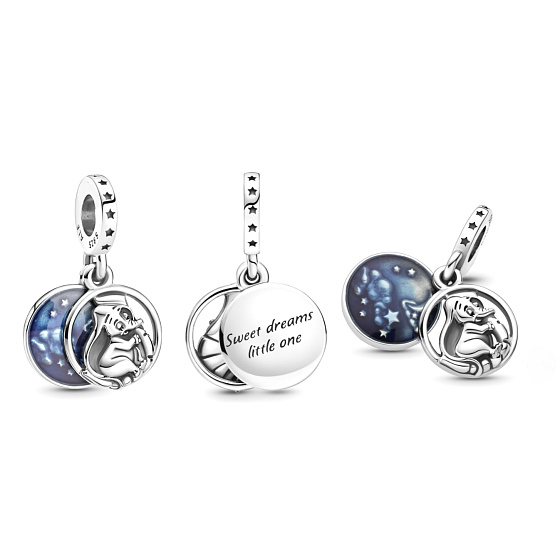 Charm Disney Dumbo a jeho sladké sny, prívesok náramok 2v1 rodina