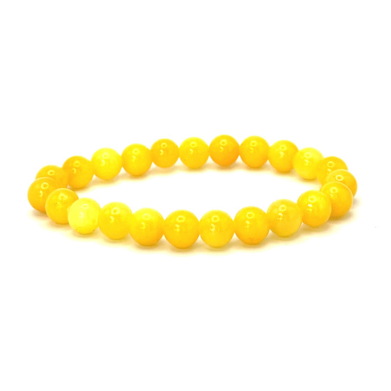 Aventurín žltý náramok elastický prírodný kameň, guľôčka 8 mm / 16-17 cm, kameň pre šťastie