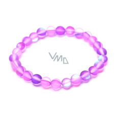 Opalit fialový matný náramok elastický, gulička zo syntetického kameňa 6 mm / 16 cm, pre deti, kameň želania a nádeje Opalit fialový matný náramok elastický, gulička zo syntetického kameňa 6 mm / 16 cm, pre deti, kameň želania a nádeje
