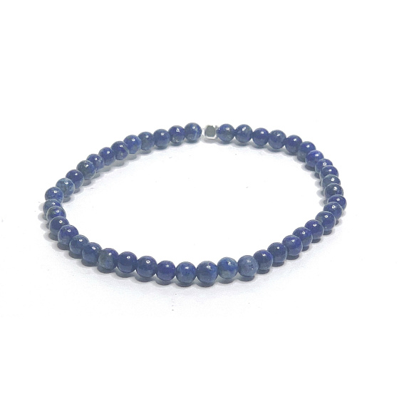 Lapis Lazuli náramok elastický prírodný kameň, guľôčka 4 mm / 16 - 17 cm, harmonický kameň