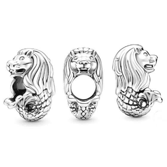 Šarm Striebro 925 Merlion symbol Syngapuru, cestovný náramok korálek
