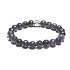 Lepidolit tmavo fialový náramok elastický prírodný kameň, guľôčka 8 mm / 16-17 cm, amulet pre športovcov