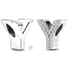 Prívesok Striebro 925 Abeceda písmeno Y, korálik na náramok