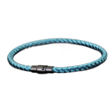 Lanový Magnetický náramek – světle modrý 20,5 cm x 4 mm, unisex