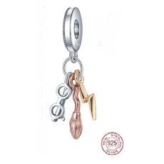 Striebro 925 Harry Potter - okuliare, Nimbus 2000 a blesky, náramok s príveskom 3v1