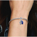Strieborný prívesok 925 Hand of Fatima, Hamsa 2v1, prívesok na náramku symbol