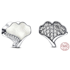 Šarm Sterlingové striebro 925 Ginkgo Biloba Smart, korálik na náramok príroda