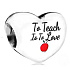 Strieborný náramok 925 Teacher - Teach with Love, Heart Bead on Love Bracelet