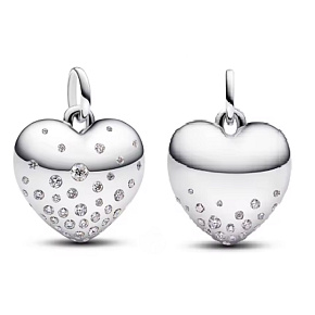 Charm Srdce poseté zirkony, symbol lásky a elegance, přívěsek na náramek láska Charm Srdce poseté zirkony, symbol lásky a elegance, přívěsek na náramek láska