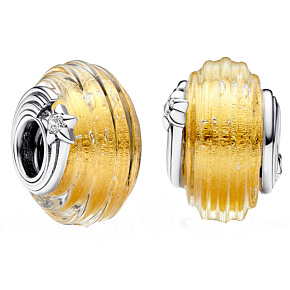 Prívesok Striebro 925 Shooting star Murano glass bead on bracelet universe Prívesok Striebro 925 Shooting star Murano glass bead on bracelet universe