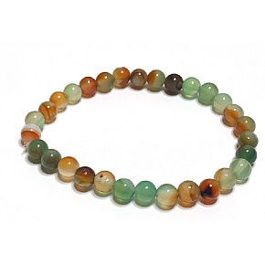 Achátový náramok páv elastický prírodný kameň, guľôčka 6 mm / 16 - 17 cm Achátový náramok páv elastický prírodný kameň, guľôčka 6 mm / 16 - 17 cm