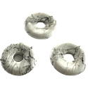 Magnezit / Howlit biely Donut prírodný kameň 30 mm, čistiaci kameň