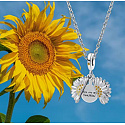 Striebro 925 Kvitnúca slnečnica s nápisom - You are my sunshine, otvárateľný náramok s príveskom lásky