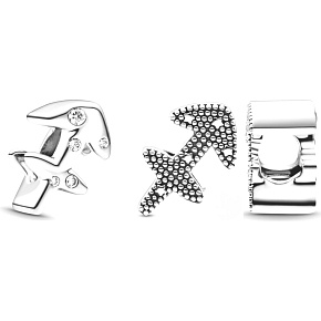 Prívesok Striebro 925 Znamenie zverokruhu Šumivý Strelec, korálik na náramok