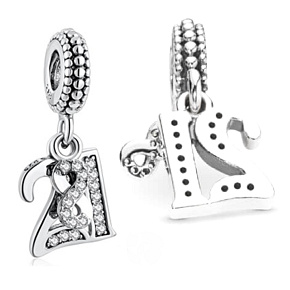 Prívesok zo striebra 925 21 rokov lásky, prívesok k výročiu 2v1 Prívesok zo striebra 925 21 rokov lásky, prívesok k výročiu 2v1