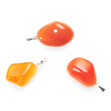 Karneol Botswana Troml prívesok prírodný kameň M, cca 3 cm, učí nás tu a teraz