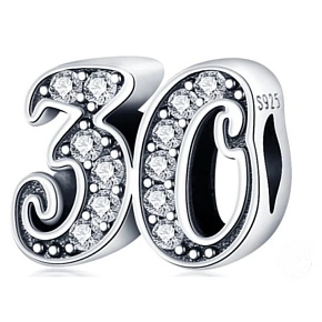 Prívesok Striebro 925 30. výročie, korálik na náramku