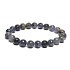 Iolit / Cordierit náramok elastický prírodný kameň, guľôčka 8 mm / 16-17 cm, vikingský kameň - kompas