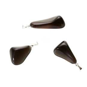 Obsidiánový príves Smoke Trommel prírodný kameň M cca 2,5 cm, záchranný kameň