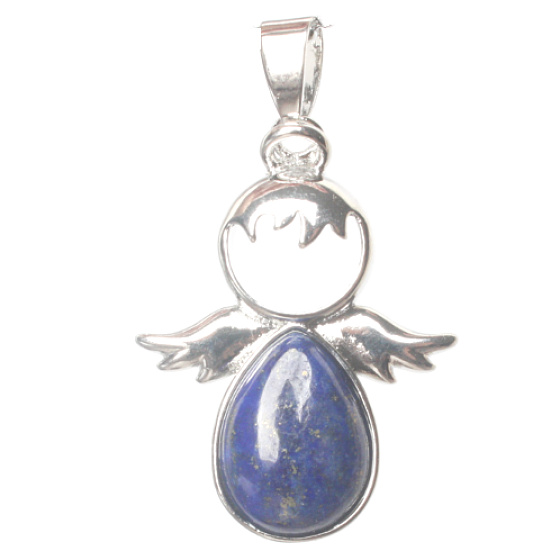 Lapis Lazuli Anjel strážca prívesok prírodný kameň 3,5 x 2,5 mm, kameň harmónie