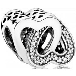 Striebro 925 Prepletené srdcia, náramok z korálok lásky