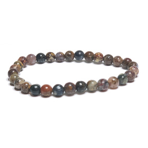 Pietersit multi náramok elastický prírodný kameň, guľôčka 6 mm / 16 -17 cm, kameň s búrkovými prvkami Pietersit multi náramok elastický prírodný kameň, guľôčka 6 mm / 16 -17 cm, kameň s búrkovými prvkami