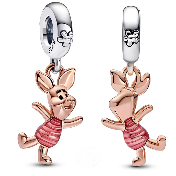 Prívesok zo striebra 925 Disney Medvedík Pú - Prasiatko, náramok