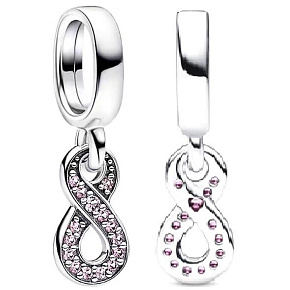 Prívesok zo striebra 925 Sparkling Infinity Charm - Nekonečno, prívesok na náramok symbol