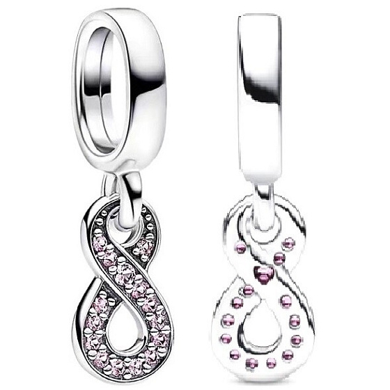 Prívesok zo striebra 925 Sparkling Infinity Charm - Nekonečno, prívesok na náramok symbol