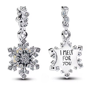 Charm Sněhová vločka - I Melt For You, Symbol Lásky a Zimy, přívěsek na náramek vánoce Charm Sněhová vločka - I Melt For You, Symbol Lásky a Zimy, přívěsek na náramek vánoce