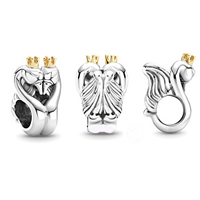 Striebro 925 Labute a srdcia, korálky lásky na náramku