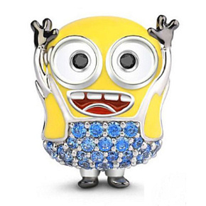 Prívesok Striebro 925 Som zloduch - Mimoni Mimoň Bob - Najroztomilejší Mimoň zo všetkých, korálik na náramok film Prívesok Striebro 925 Som zloduch - Mimoni Mimoň Bob - Najroztomilejší Mimoň zo všetkých, korálik na náramok film