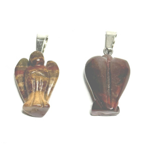 Jaspis Anjel strážca prívesok prírodný kameň ručne brúsený 2 - 2,2 cm, kameň pozitívnej energie