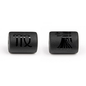 Onyx znamenie zverokruhu Panna, prívesok na náramok z prírodného kameňa, 10 mm 1 kus, kameň životnej sily