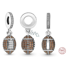 Prívesok zo striebra 925 Americký futbal, prívesok na náramku šport