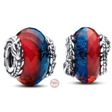 Prívesok Striebro 925 Hra o tróny, ľadový a ohnivý drak, dvojitý korálik z muránskeho skla na náramku, film