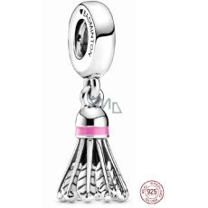 Prívesok zo striebra 925 I love badminton - Badmintonová loptička, športový náramok