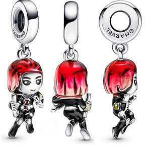 Strieborný prívesok 925 Marvel The Avengers, Black Widow, náramok