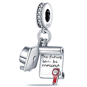 Strieborný prívesok 925 Graduation - Future can be expected, prívesok na náramku